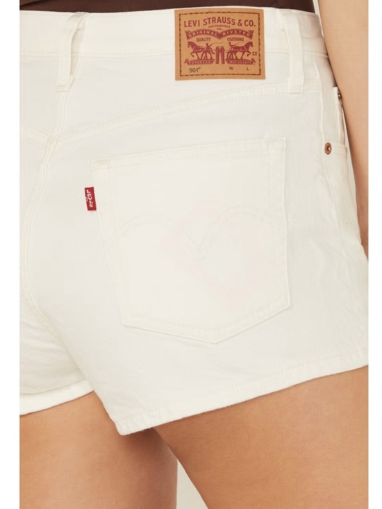 Levi's Pants - White Levi’s 3 inch wide leg classic minimalist Denim Shorts